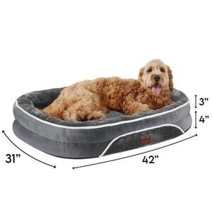 42in Luxury Sofa-Style Pet Orthopedic Bed for Large and Extra Large